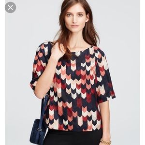 Ann Taylor chevron pattern top MP